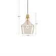 Hampton Hill Auburn 1-light Transitional Glass and Metal Pendant in Gold