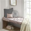 Intelligent Design Azza Square Polyester Chenille Cushion in Blush Pink