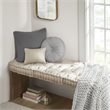 Intelligent Design Azza Square Polyester Chenille Cushion in Ivory