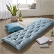 Intelligent Design Edelia Polyester Chenille Long Floor Cushion in Aqua Blue