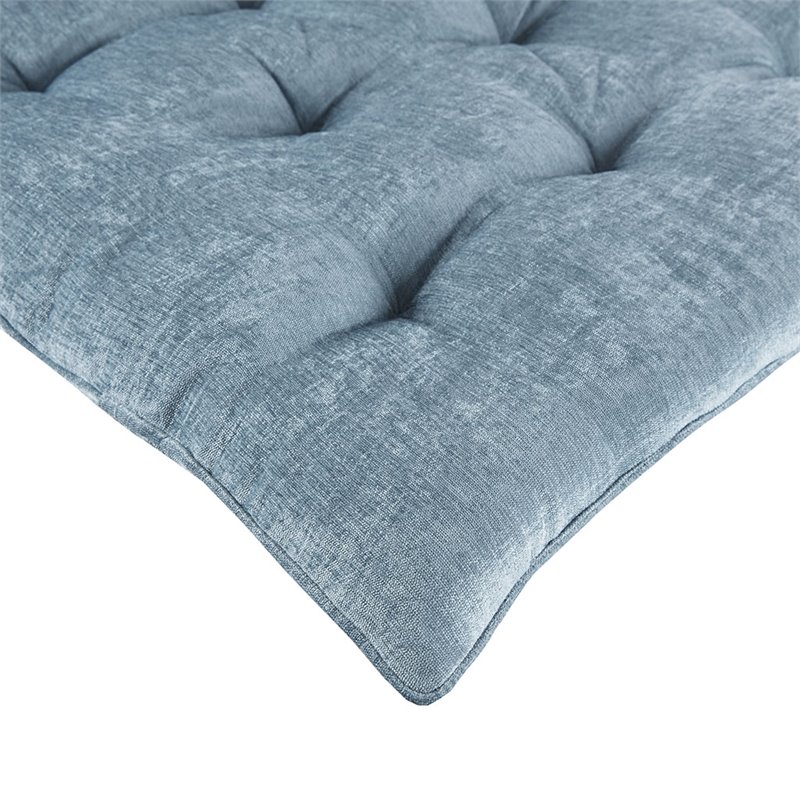 Intelligent Design Edelia Polyester Chenille Long Floor Cushion in Aqua Blue
