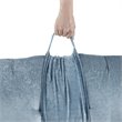 Intelligent Design Edelia Polyester Chenille Long Floor Cushion in Aqua Blue