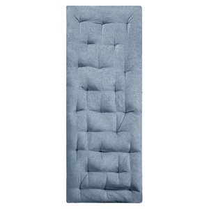 Intelligent Design Edelia Polyester Chenille Long Floor Cushion in Aqua Blue