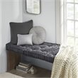 Intelligent Design Azza Polyester Chenille Floor Pillow Cushion in Charcoal