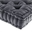 Intelligent Design Azza Polyester Chenille Floor Pillow Cushion in Charcoal