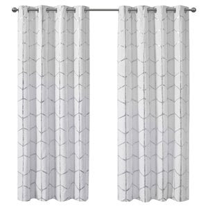 Intelligent Design Raina Polyester Total Blackout Window Panel in White