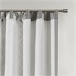 INK+IVY Imani Cotton Printed Window Panel with Chenille Stripe in Gray