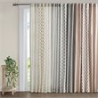 INK+IVY Imani Cotton Printed Window Panel with Chenille Stripe in Gray