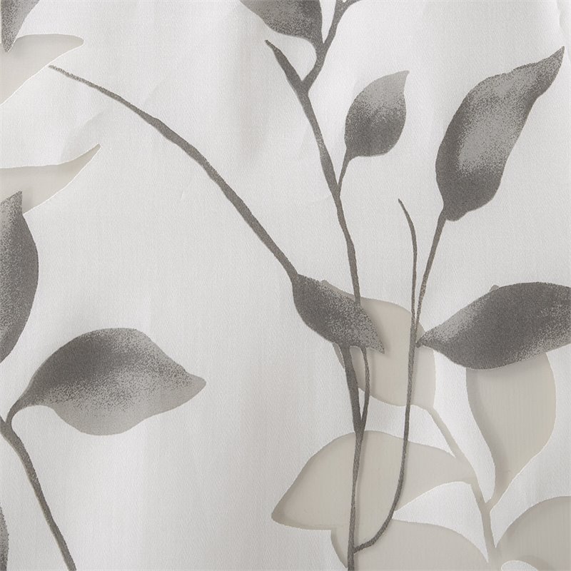 Madison Park Cecily Rayon Polyester Burnout Printed Window Panel in Gray