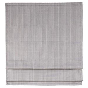 Madison Park Galen 33&quot Polyester Basketweave Room Darkening Roman Shade in Gray