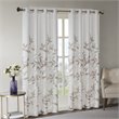 Madison Park Cecily Rayon Polyester Burnout Printed Window Panel - Gray