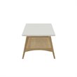 Madison Park Parker Mid-Century Solid Wood Coffee Table in Off White