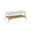 Madison Park Parker Mid-Century Solid Wood Coffee Table in Off White
