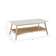Madison Park Parker Mid-Century Solid Wood Coffee Table in Off White