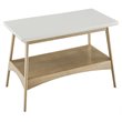 Madison Park Parker Mid-Century Solid Wood Coffee Table in Off White
