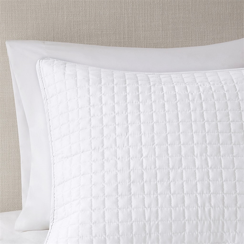 510 Design Otto 3-Piece Polyester Microfiber Coverlet Set in White