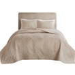 510 Design Oakley Polyester Microfiber Bedspread Set in Khaki Brown