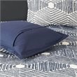 INK+IVY Ellipse Cotton Clipped Jacquard Comforter Set in Navy