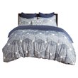 INK+IVY Ellipse Cotton Clipped Jacquard Comforter Set in Navy