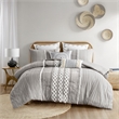 INK+IVY Imani Modern Cotton Comforter Mini Set in Gray Finish