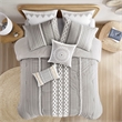 INK+IVY Imani Modern Cotton Comforter Mini Set in Gray Finish