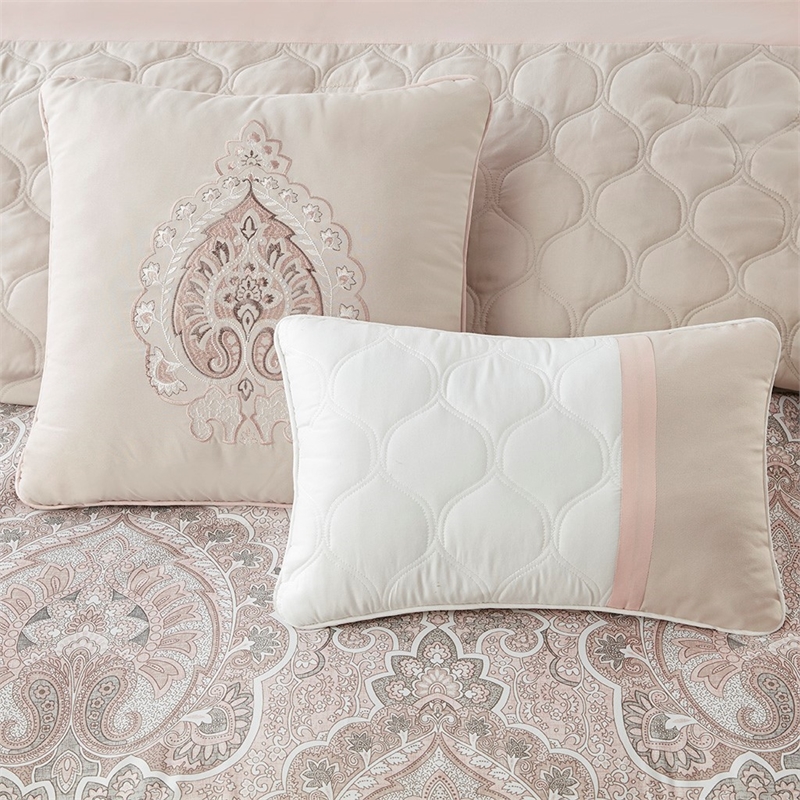 510 Design Shawnee 8-Piece Polyester Fabric Comforter Set - Blush Pink