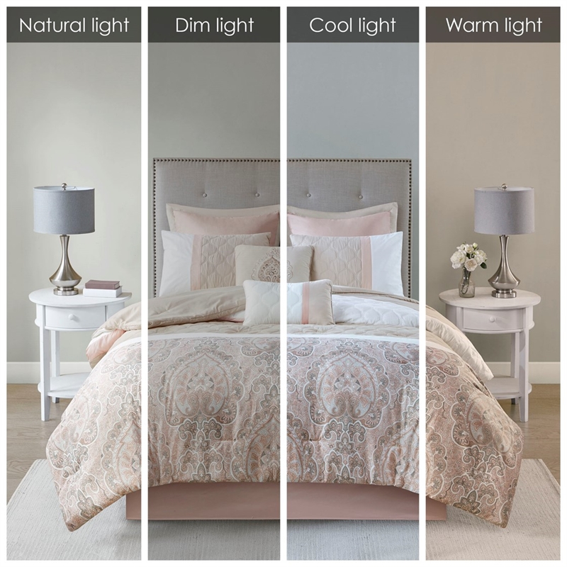 510 Design Shawnee 8-Piece Polyester Fabric Comforter Set - Blush Pink