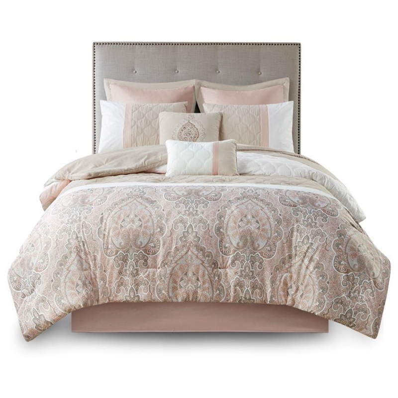 510 Design Shawnee 8-Piece Polyester Fabric Comforter Set - Blush Pink