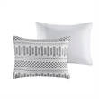 INK+IVY Rhea 3-Piece Mid-Century Cotton Jacquard Comforter Mini Set in Gray