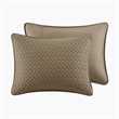 Hampton Hill Transitional Polyester Fabric Coverlet Mini Set in Taupe/Brown