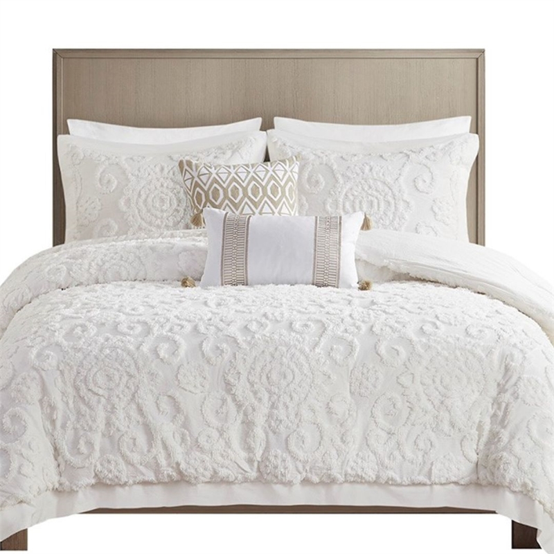 Harbor House Suzanna Cotton Comforter Mini Set with Embroidery in Ivory