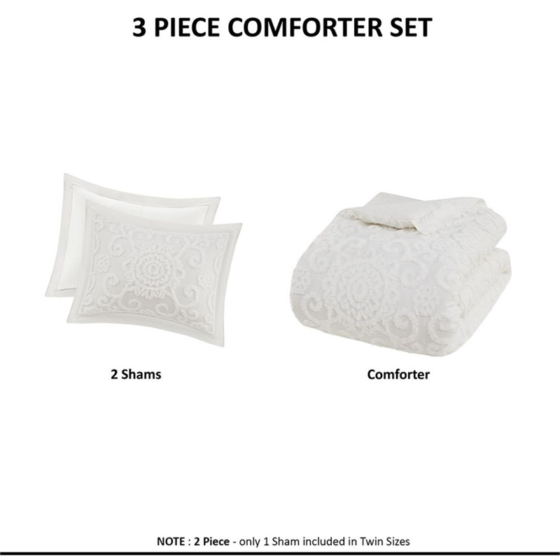 harbor house suzanna cotton comforter mini set with embroidery - ivory