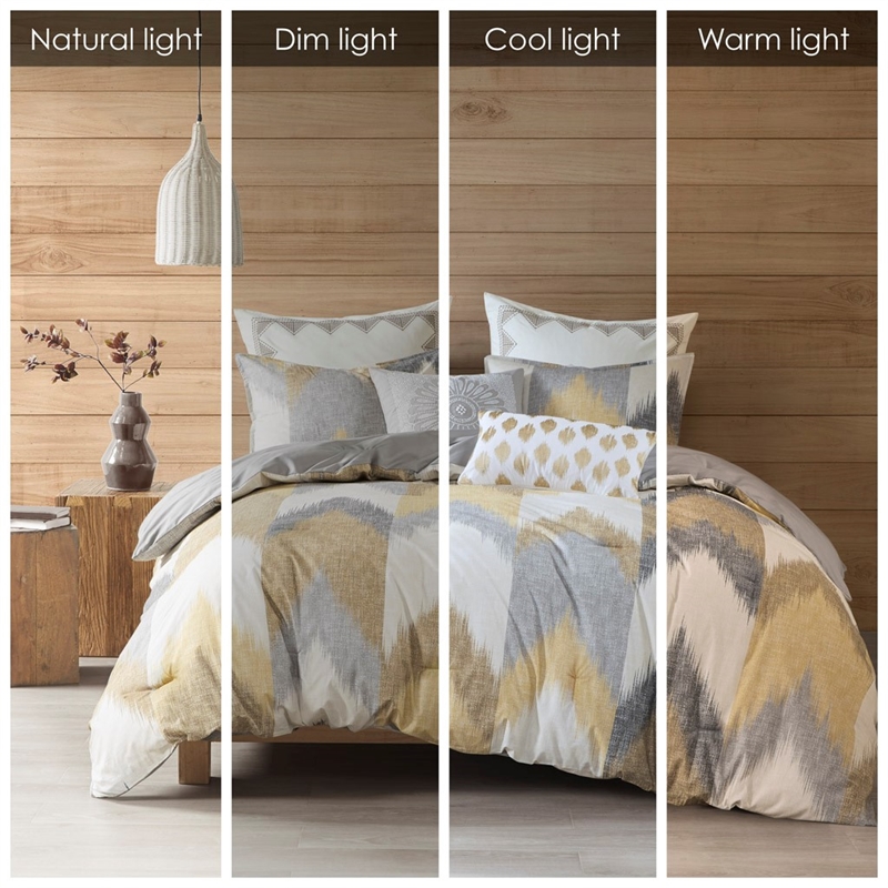 INK+IVY Mid-Century Cotton Printed Comforter Mini Set in Yellow