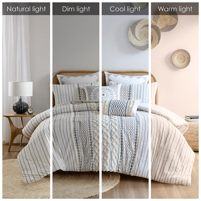 INK+IVY Mid-Century Cotton Printed Comforter Mini Set in Ivory