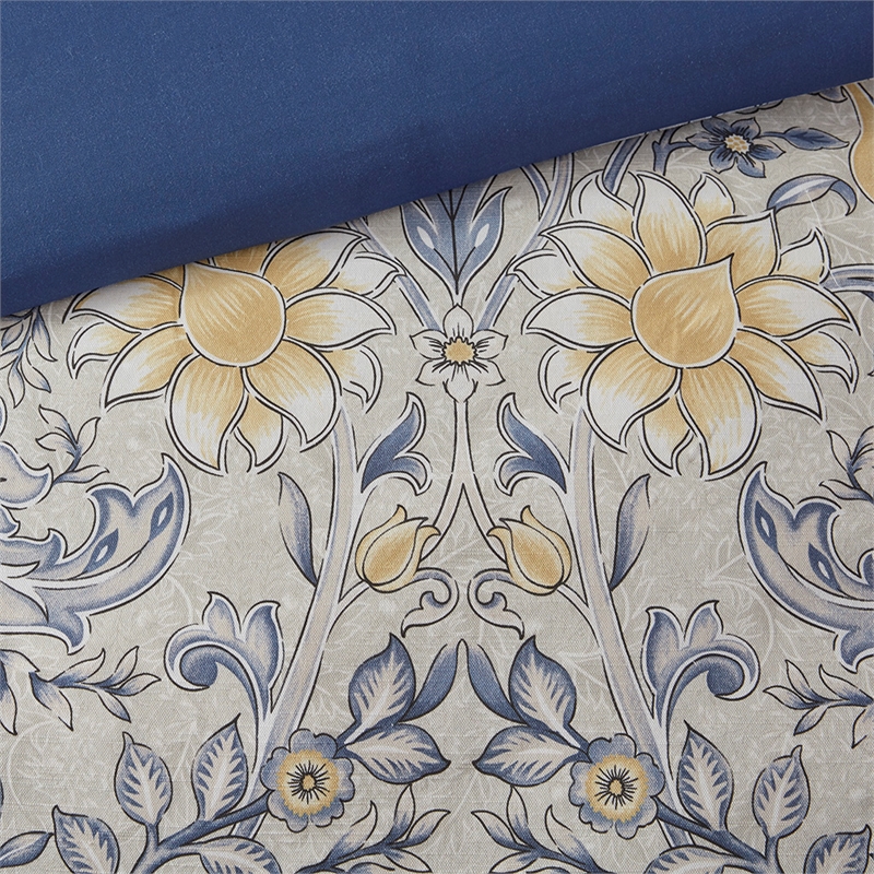 Harbor House Livia 6-Piece Traditional Cotton Comforter Set in Blue