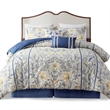 Harbor House Livia 6-Piece Traditional Cotton Comforter Set in Blue