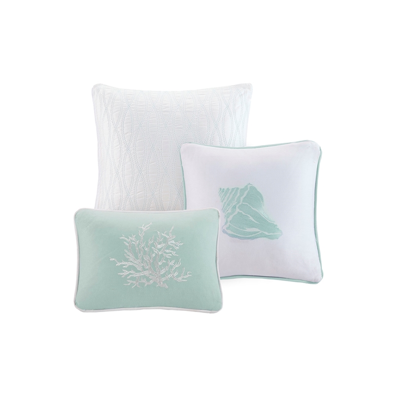 Harbor House Coastline Cotton Jacquard Comforter Set w/ Embroidery - Blue