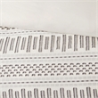 INK+IVY Rhea Cotton Clipped Jacquard Duvet Cover Mini Set in Ivory/Charcoal