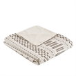 INK+IVY Rhea Cotton Clipped Jacquard Duvet Cover Mini Set in Ivory/Charcoal