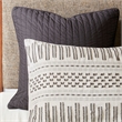 INK+IVY Rhea Cotton Clipped Jacquard Duvet Cover Mini Set in Ivory/Charcoal