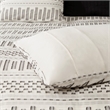 INK+IVY Rhea Cotton Clipped Jacquard Duvet Cover Mini Set in Ivory/Charcoal