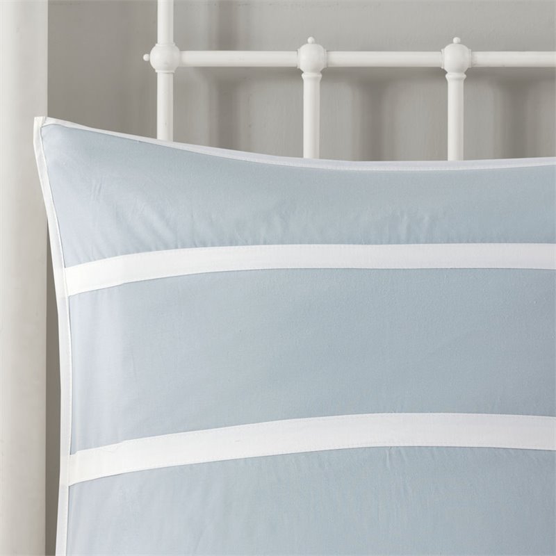 Harbor House Crystal Beach Coastal 100 Percent Cotton Euro Sham in Blue