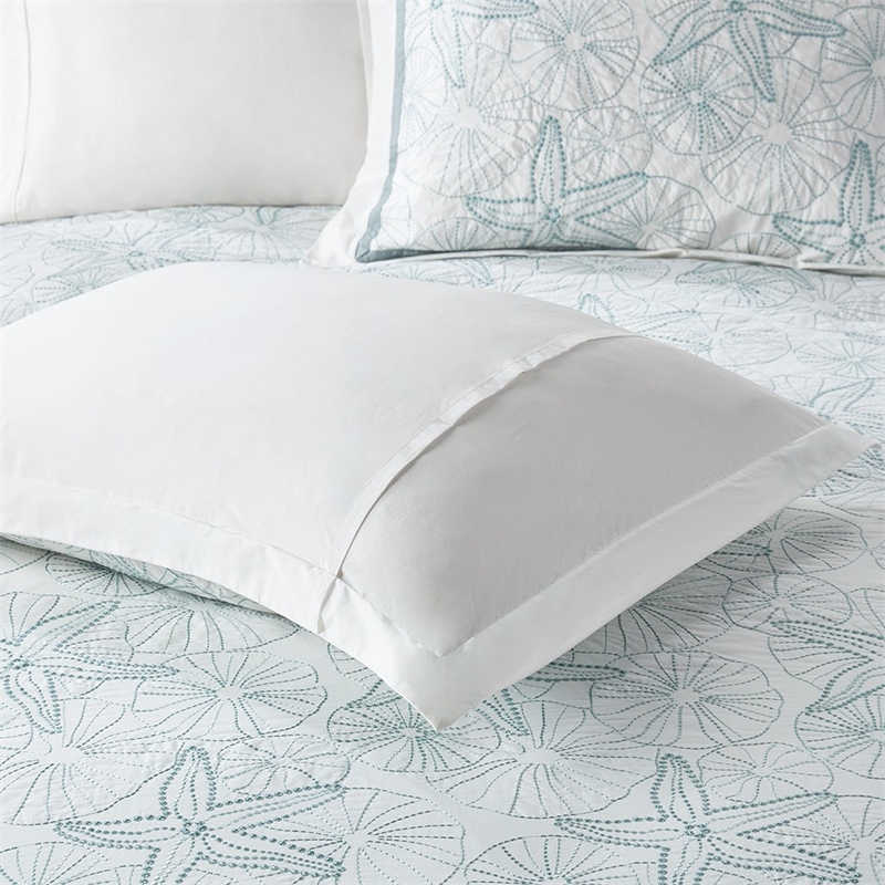 Harbor House Maya Bay Cotton Duvet Mini Set with Embroidery in White