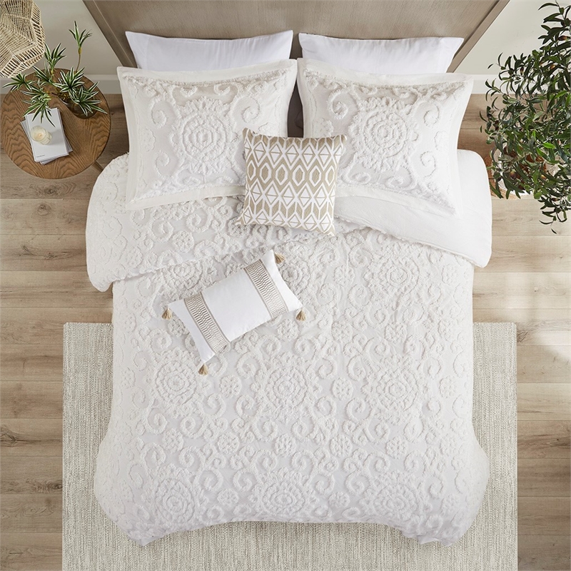 Harbor House Suzanna Cotton Duvet Mini Set with Embroidery in Ivory