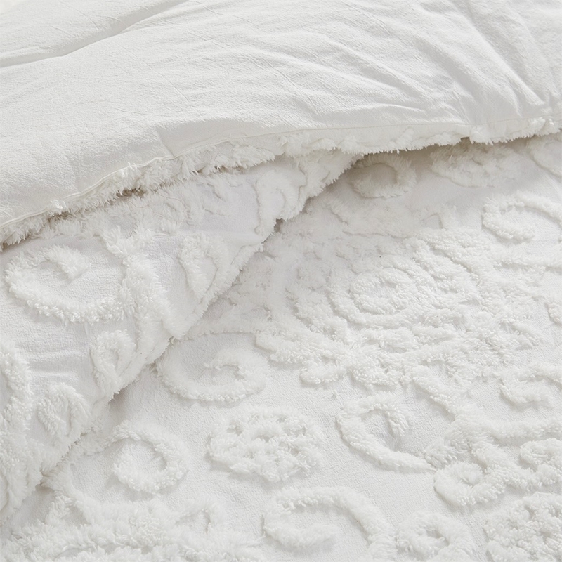 Harbor House Suzanna Cotton Duvet Mini Set with Embroidery in Ivory Finish