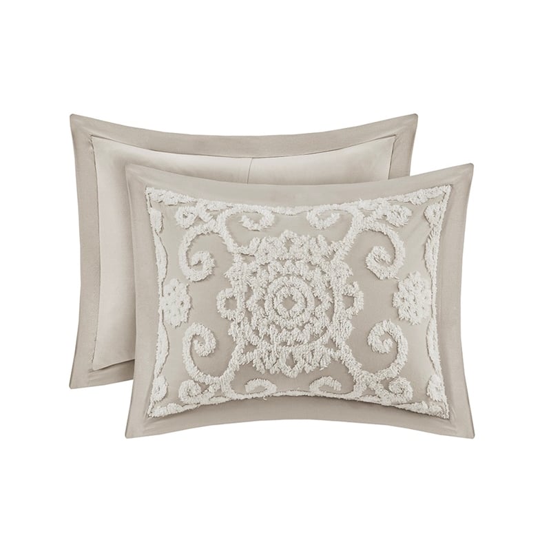 Harbor House Suzanna Cotton Tufted Embroidered Duvet Cover Mini Set in Beige