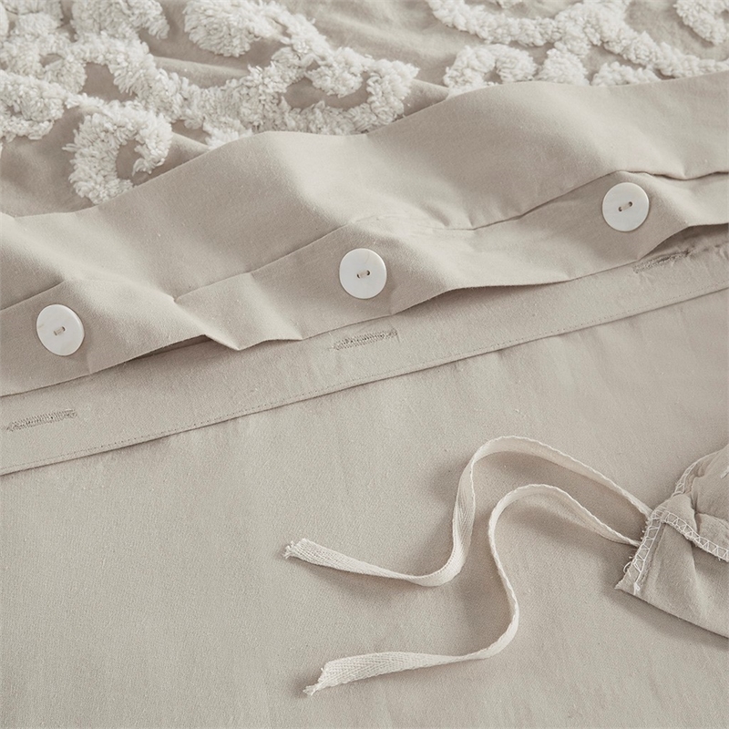 Harbor House Suzanna Cotton Tufted Embroidered Duvet Cover Mini Set in Beige