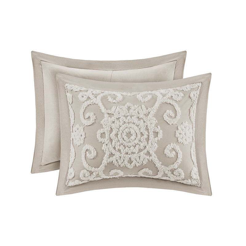 Harbor House Suzanna Cotton Tufted Embroidered Duvet Cover Mini Set - Beige