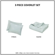 Harbor House Seaside Cotton Percale Coverlet Set with Embroidery in Green
