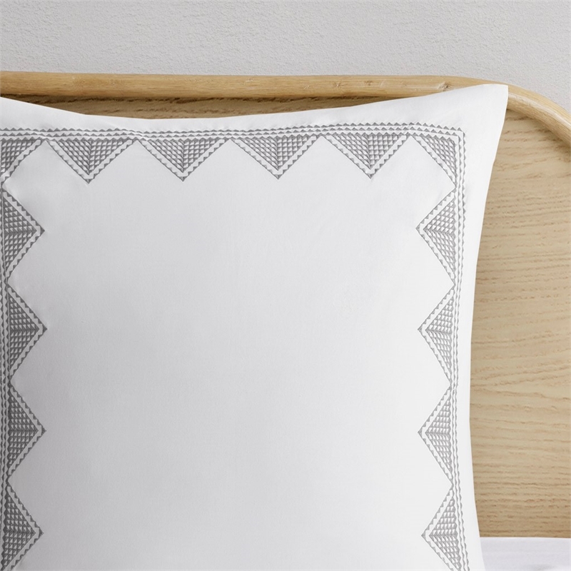 INK+IVY Imani Modern Cotton Duvet Cover Mini Set in Gray Finish